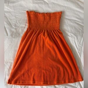 Juicy Couture Orange Smocked Top with Ruffle Trim